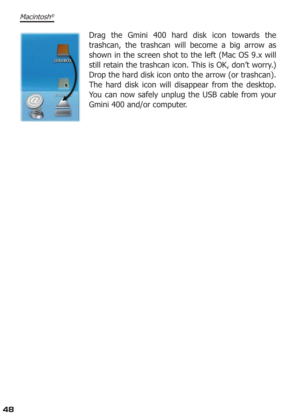 Macintosh | ARCHOS 400 User Manual | Page 48 / 68