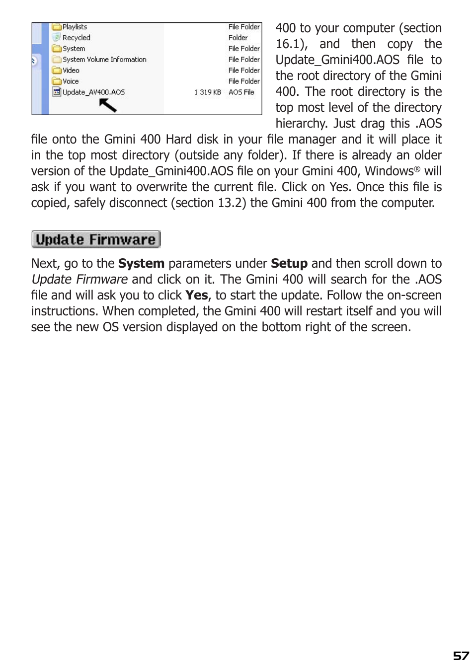 ARCHOS 400 User Manual | Page 57 / 68