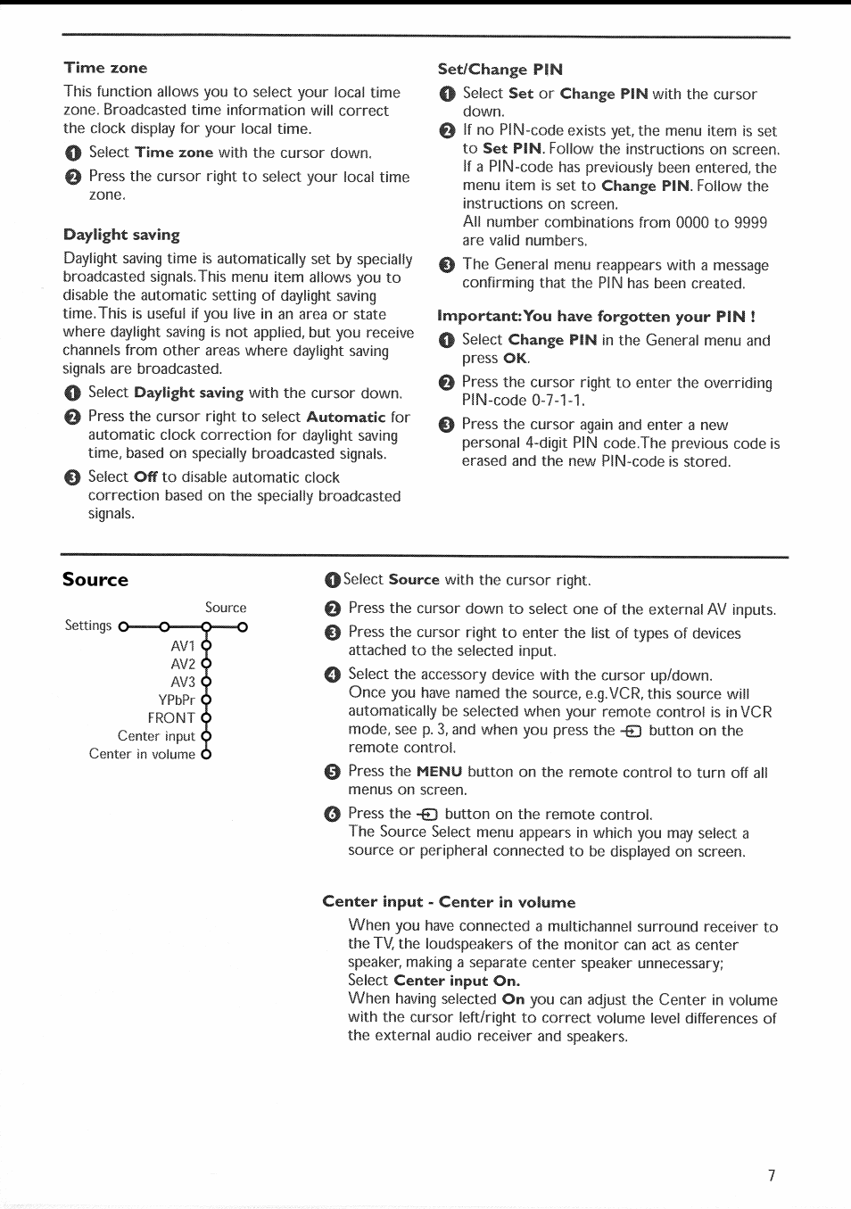 Source | Philips 30PF9946-37 User Manual | Page 10 / 90