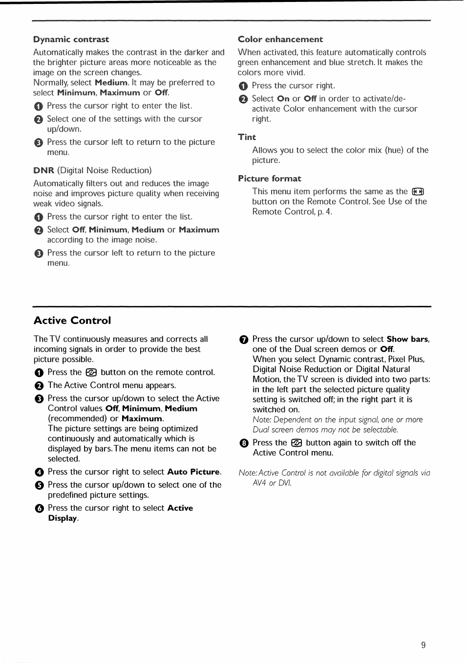 Active control | Philips 30PF9946-37 User Manual | Page 12 / 90