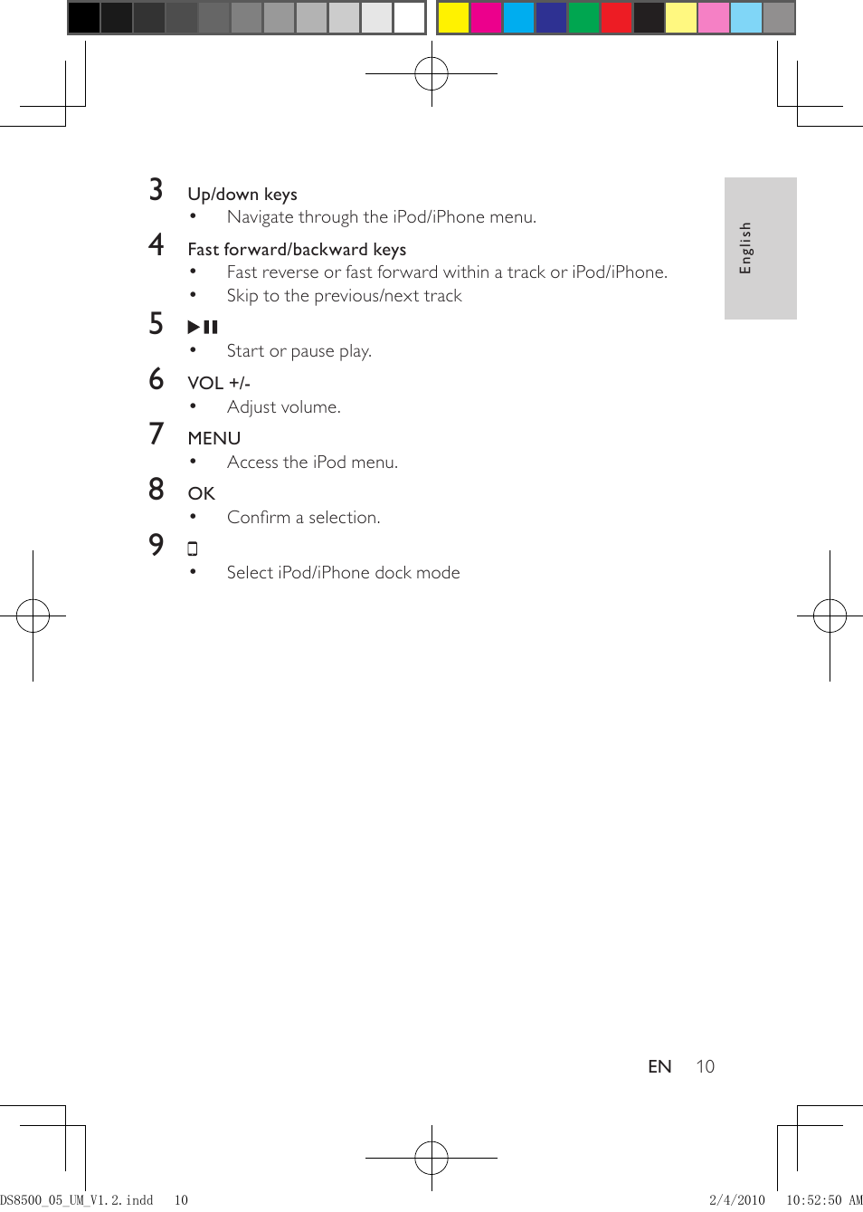 Philips DS8500-05 User Manual | Page 10 / 20