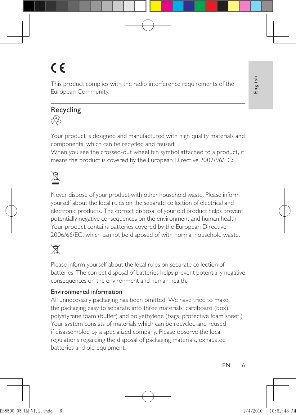 Philips DS8500-05 User Manual | Page 6 / 20