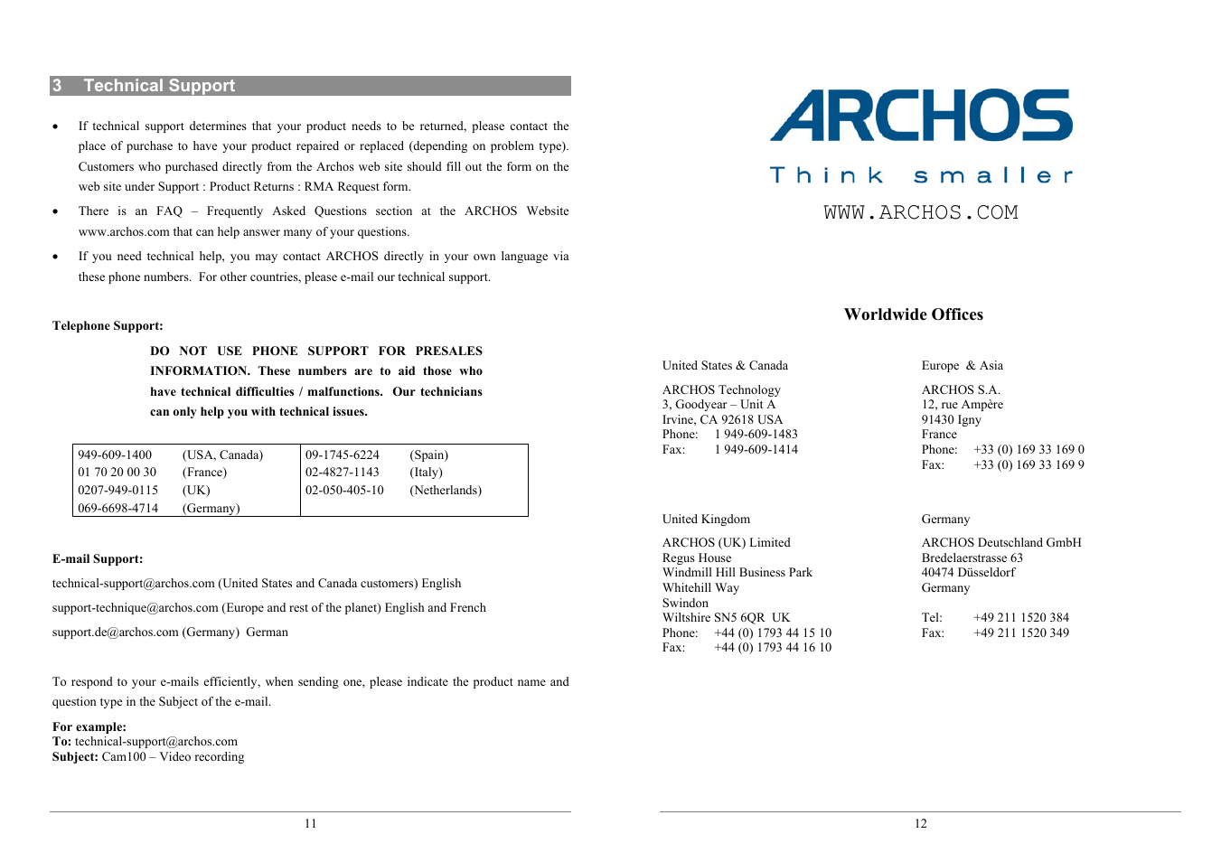 ARCHOS JBM 10 User Manual | Page 6 / 6