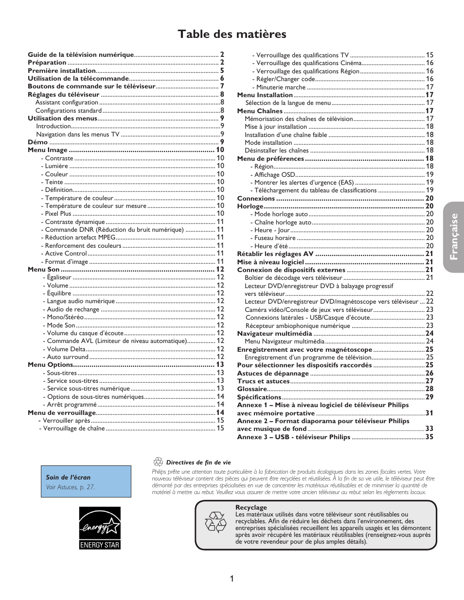 Philips digital widescreen flat TV 37PFL5332D 37" LCD integrated digital with Pixel Plus 3 HD User Manual | Page 45 / 124