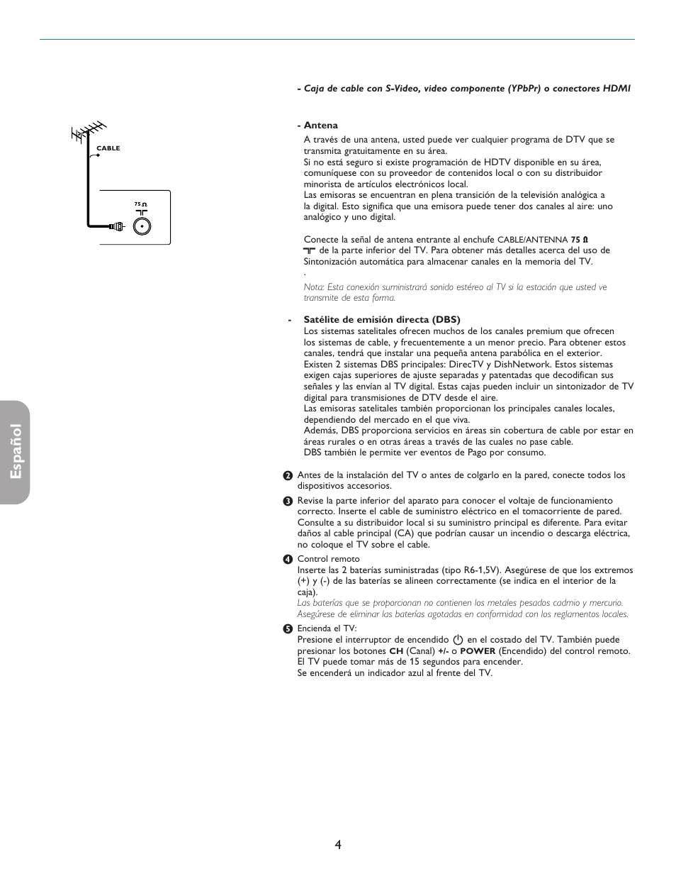 English française español | Philips digital widescreen flat TV 37PFL5332D 37" LCD integrated digital with Pixel Plus 3 HD User Manual | Page 88 / 124