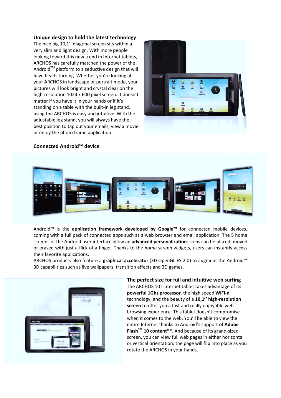 ARCHOS 101 User Manual | Page 3 / 7