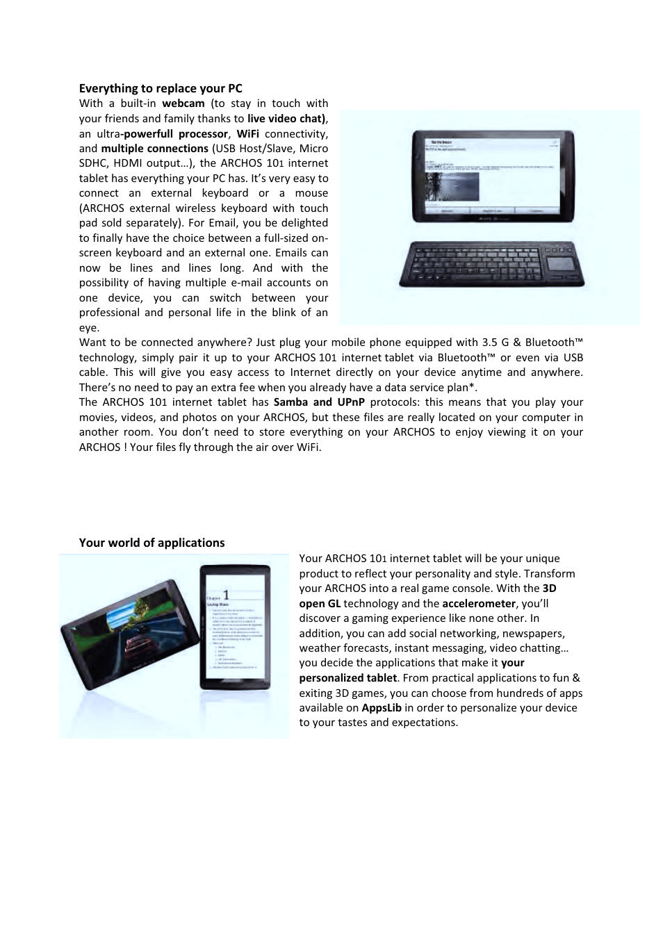 ARCHOS 101 User Manual | Page 4 / 7