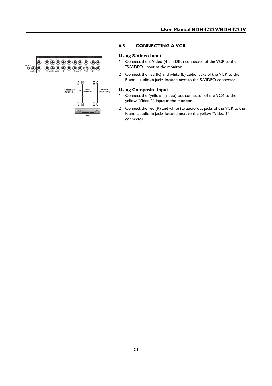 3 connecting a vcr | Philips BDH4223V-27B User Manual | Page 25 / 64