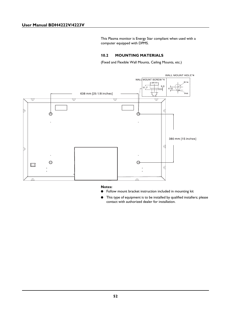 2 mounting materials | Philips BDH4223V-27B User Manual | Page 56 / 64