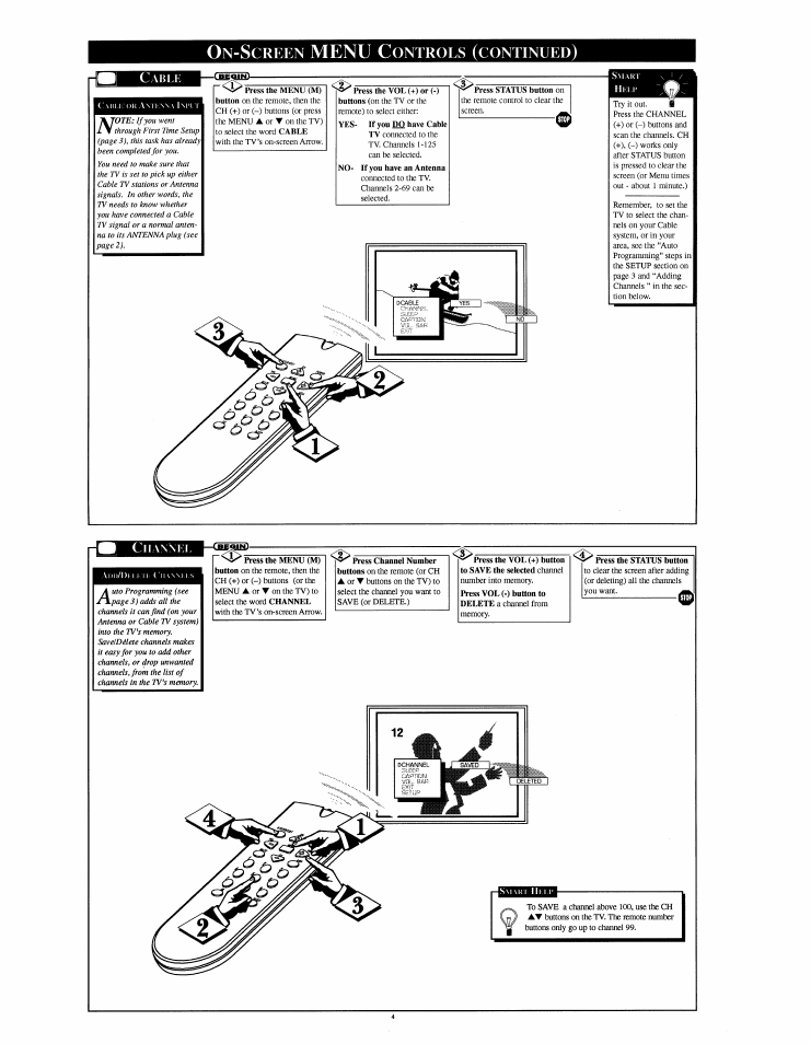 Menu c, Able, Hannel | Philips HD2528C User Manual | Page 4 / 8