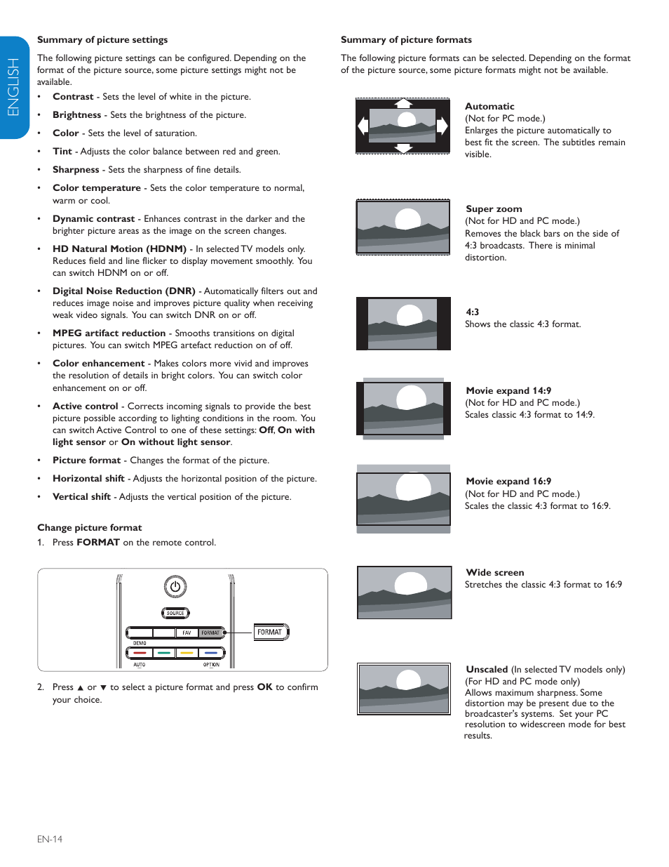 English française esp añol | Philips 42PFL7403D-27 User Manual | Page 16 / 44