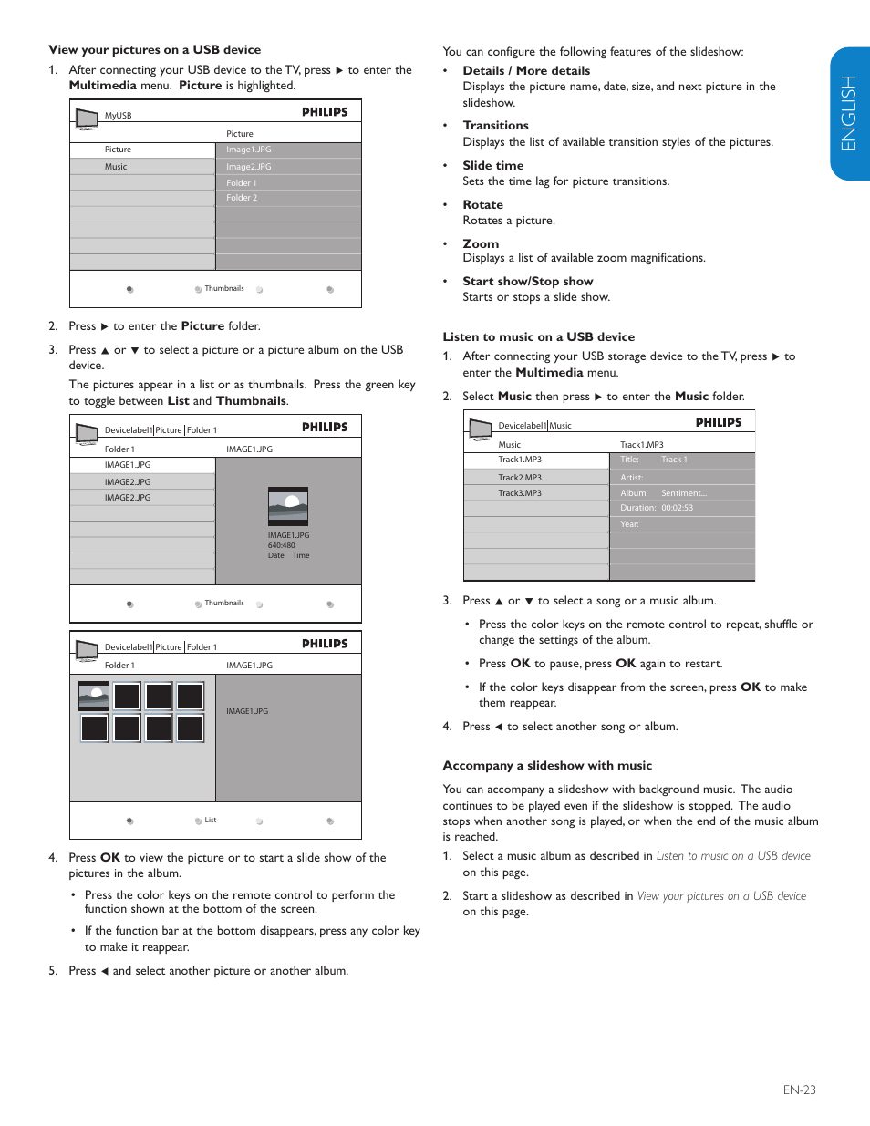 English française esp añol | Philips 42PFL7403D-27 User Manual | Page 25 / 44