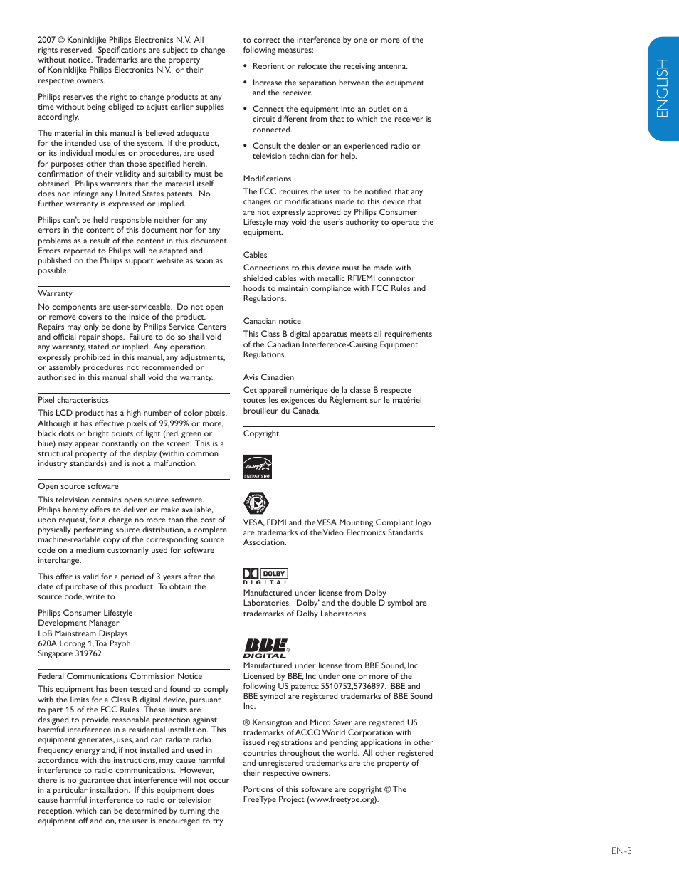 English française esp añol | Philips 42PFL7403D-27 User Manual | Page 5 / 44