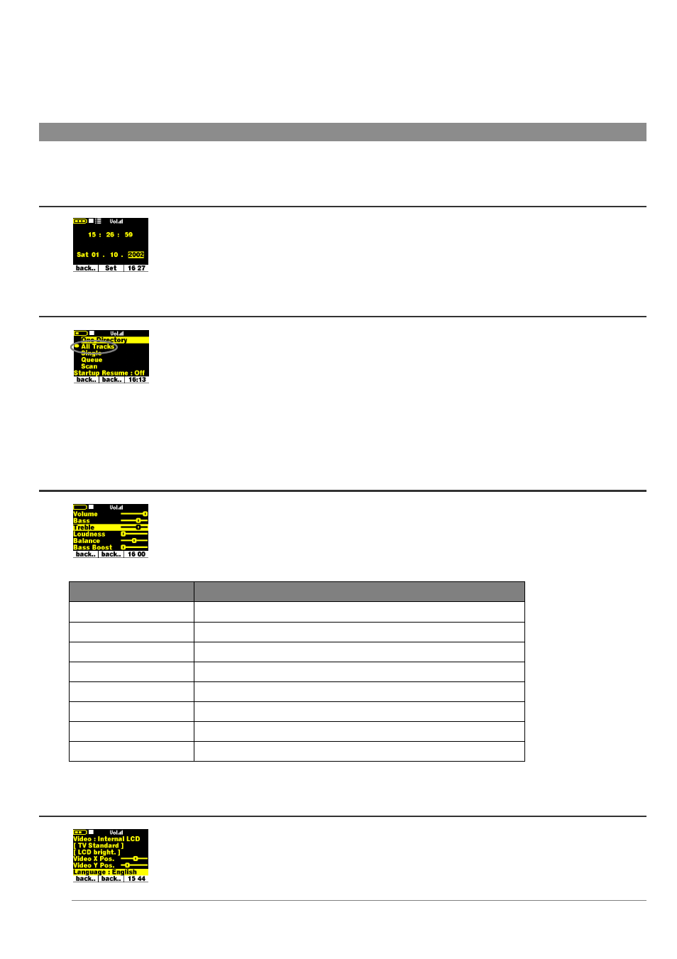 4 settings, Parameter description | ARCHOS 20 User Manual | Page 12 / 29