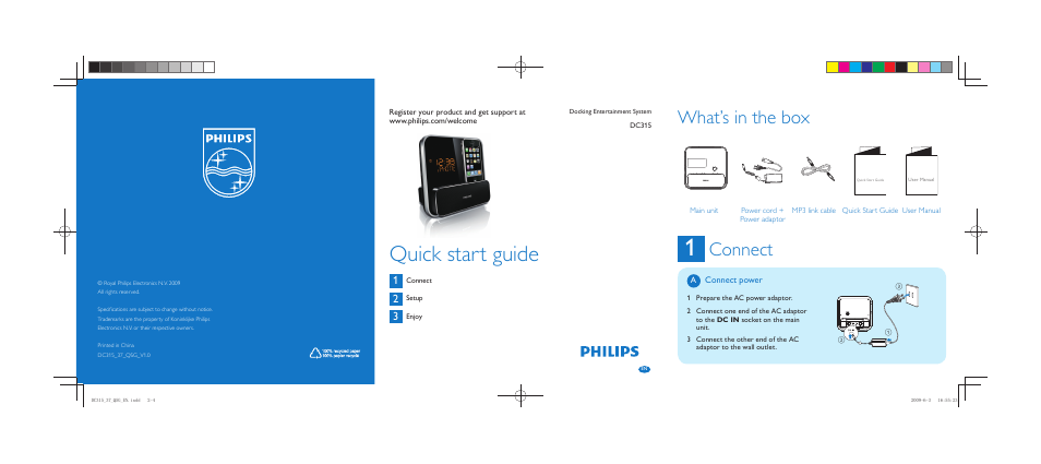 Philips DC315-37B User Manual | 2 pages