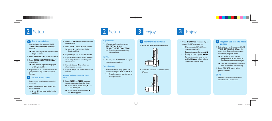 Setup, Enjoy | Philips DC315-37B User Manual | Page 2 / 2