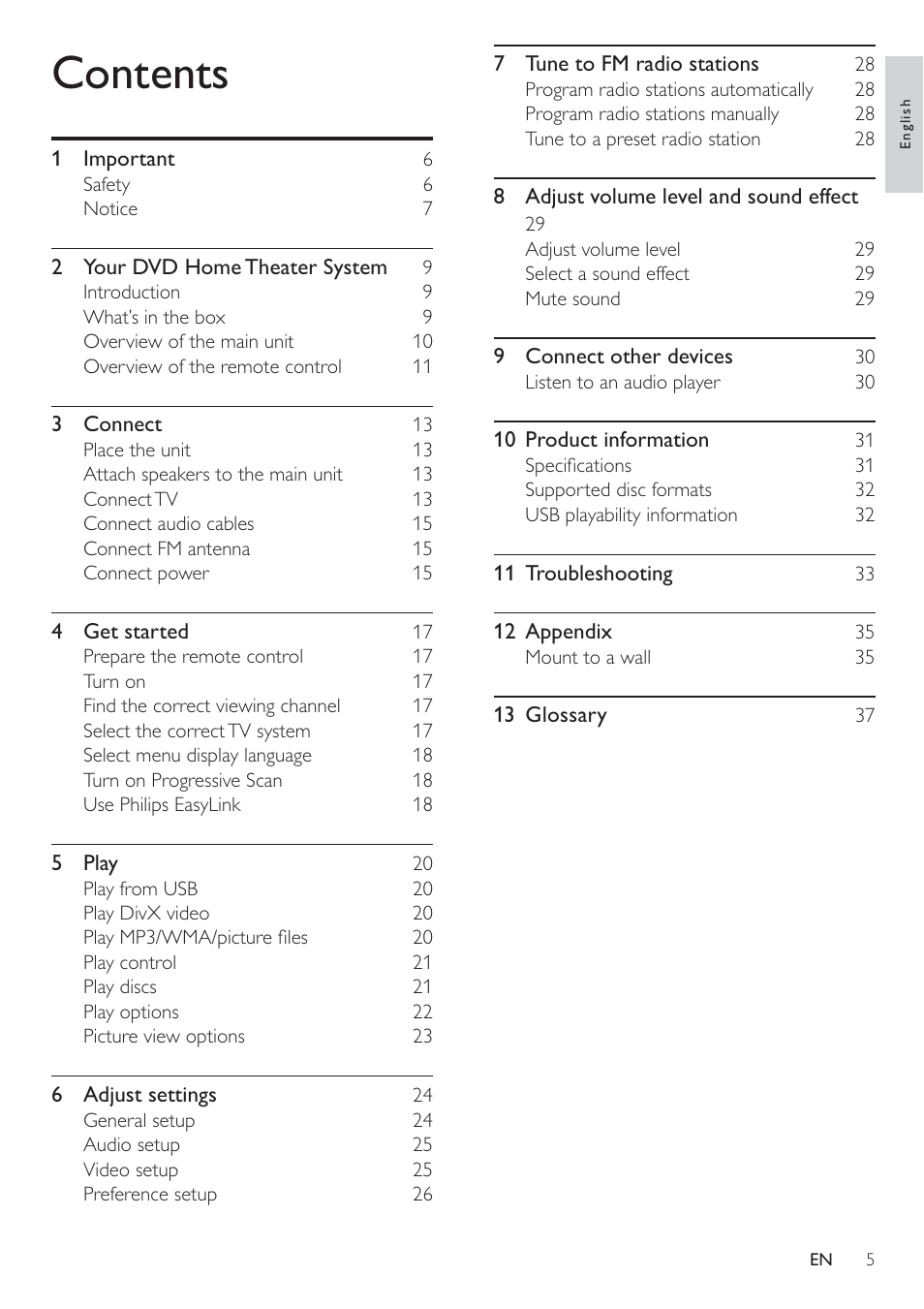 Philips HSB2351-F7B User Manual | Page 4 / 38