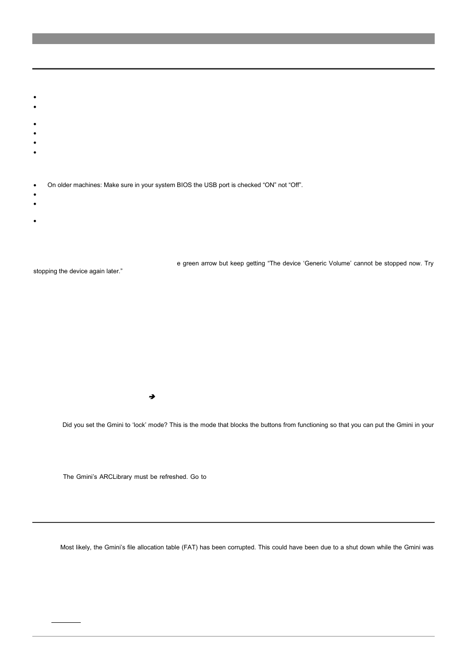 10 troubleshooting | ARCHOS XS series User Manual | Page 18 / 22