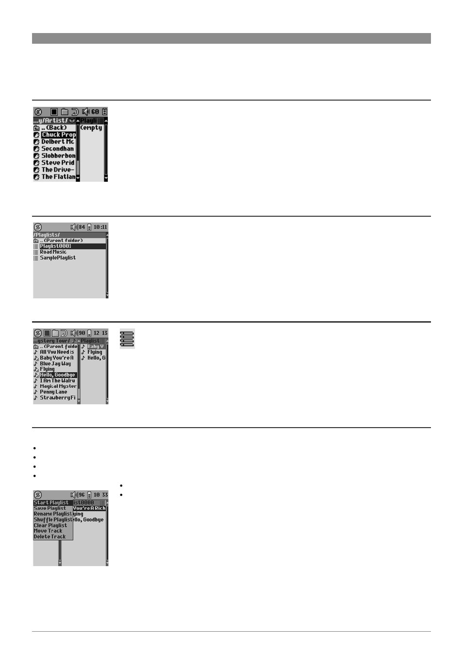 4playlists | ARCHOS XS series User Manual | Page 8 / 22