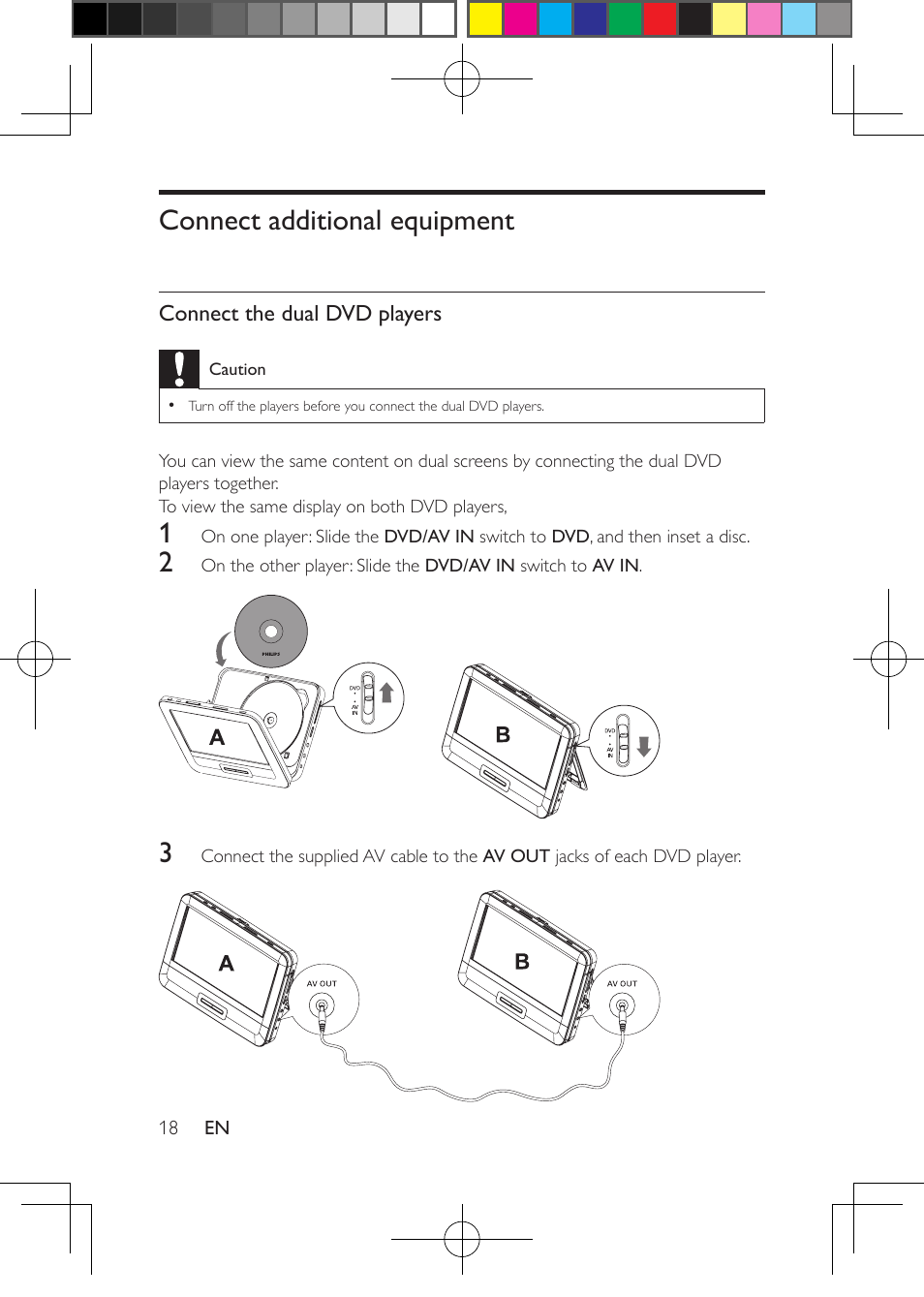 Select audio mode, Adjust brightness of screen backlight, Connect additional equipment | Philips PD7016-37 User Manual | Page 19 / 26