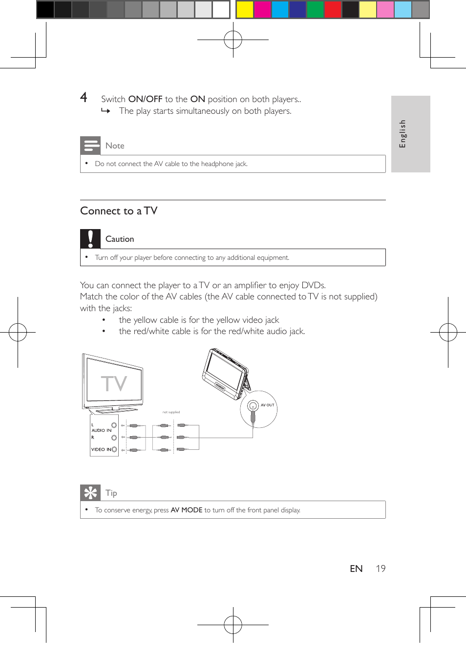 Connect additional equipment, Connect the dual dvd players | Philips PD7016-37 User Manual | Page 20 / 26