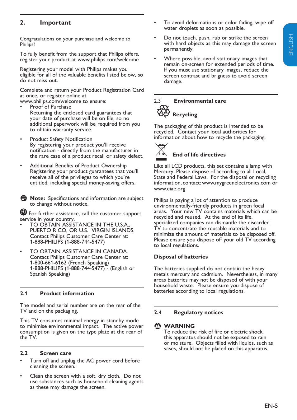 Philips 19" LCD TV Digital Crystal Clear User Manual | Page 6 / 35