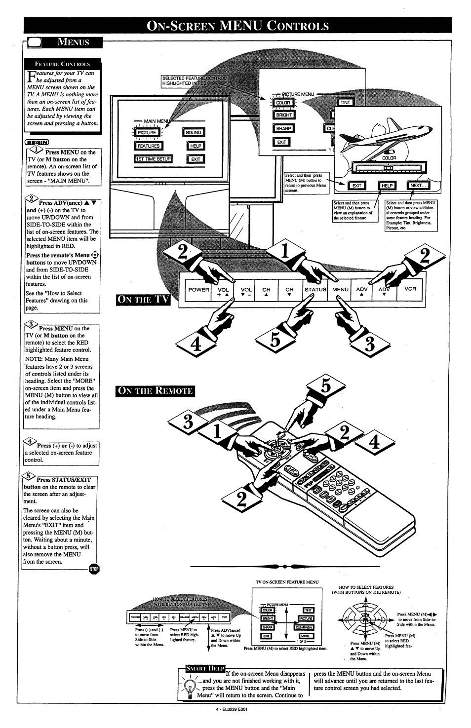 Crekn, Menu, Ontrols | Philips 7P6051C User Manual | Page 4 / 4