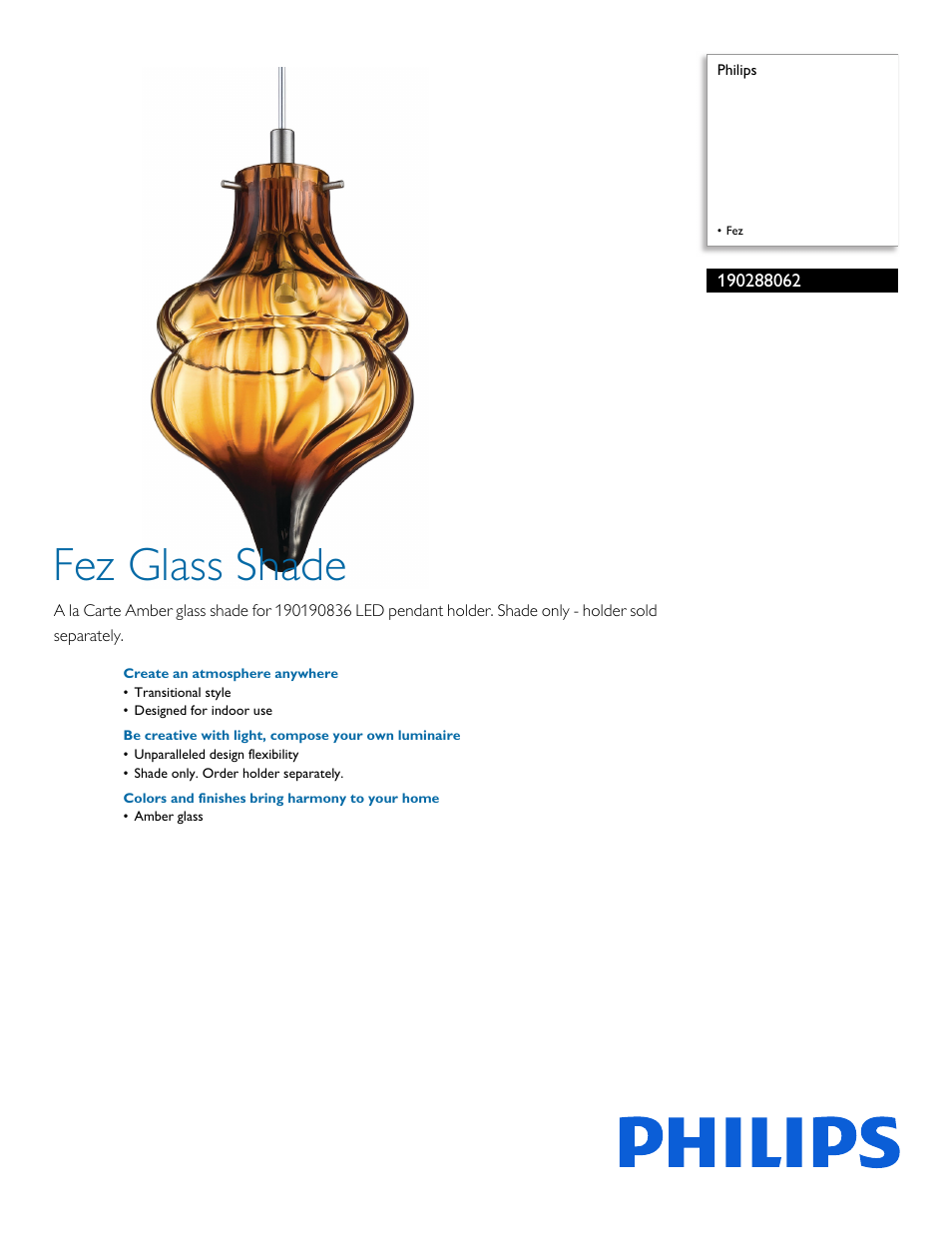 Philips 190288062 User Manual | 2 pages