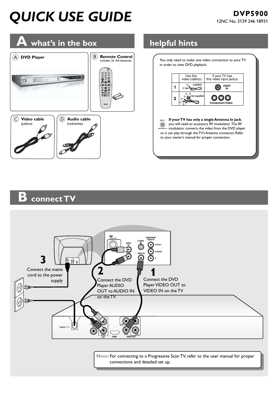 Philips DVP5900-37B User Manual | 2 pages