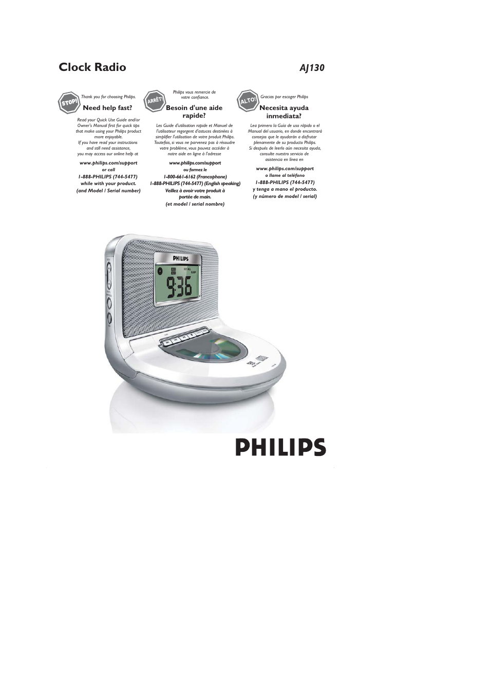 Philips AJ130B-37B User Manual | 15 pages