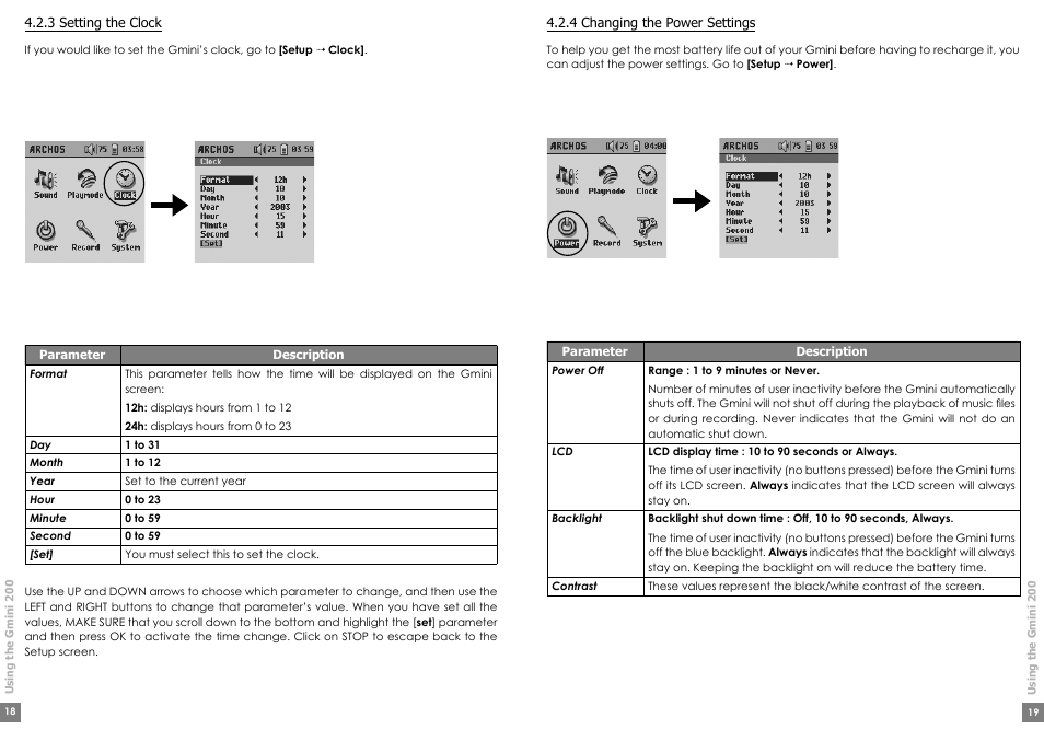 ARCHOS Gmini200 User Manual | Page 10 / 24