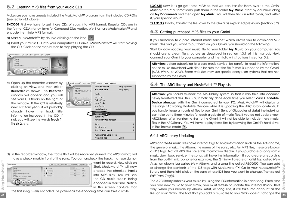 ARCHOS Gmini200 User Manual | Page 18 / 24