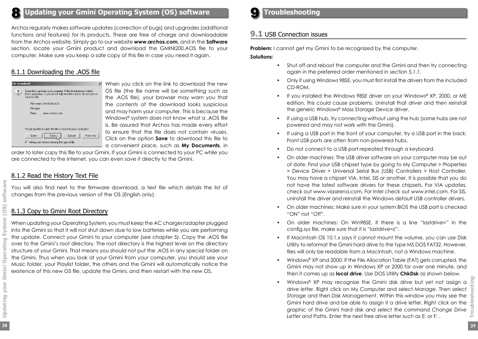 ARCHOS Gmini200 User Manual | Page 20 / 24
