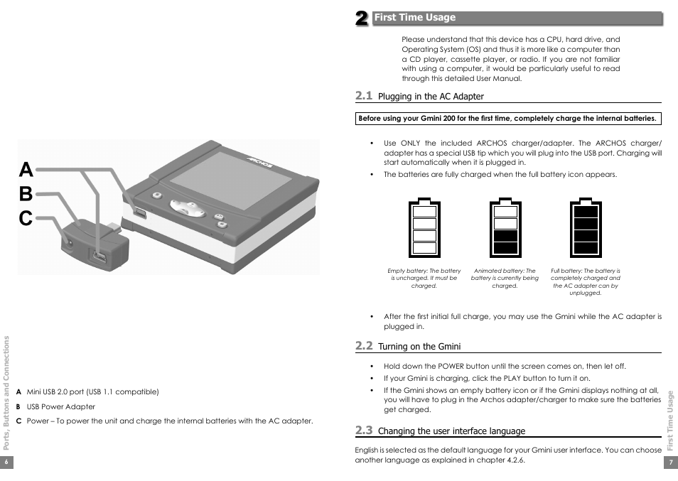 ARCHOS Gmini200 User Manual | Page 4 / 24