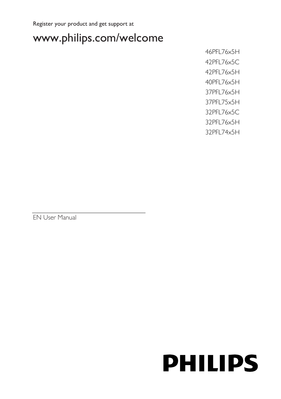 Philips 40PFL7605H-12 User Manual | 74 pages