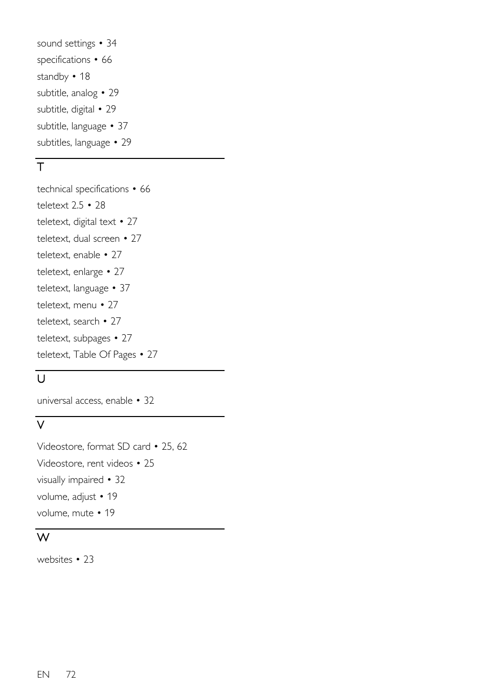 Philips 40PFL7605H-12 User Manual | Page 73 / 74