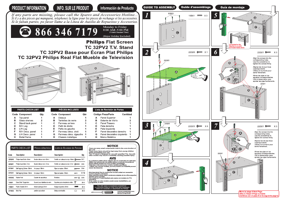 Philips TC32PV2 User Manual | 2 pages