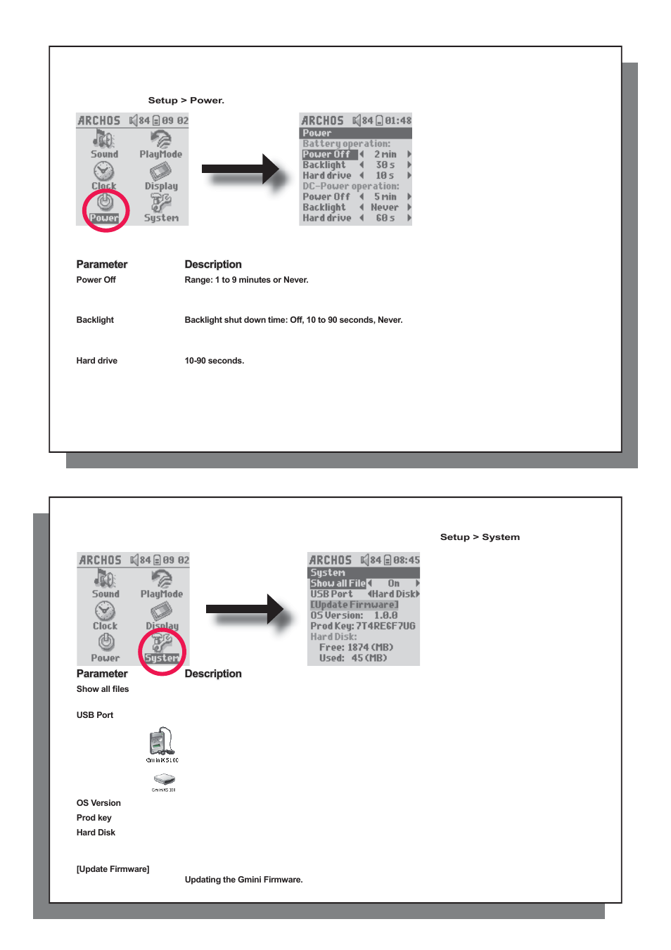 ARCHOS Gmini XS100 User Manual | Page 13 / 26