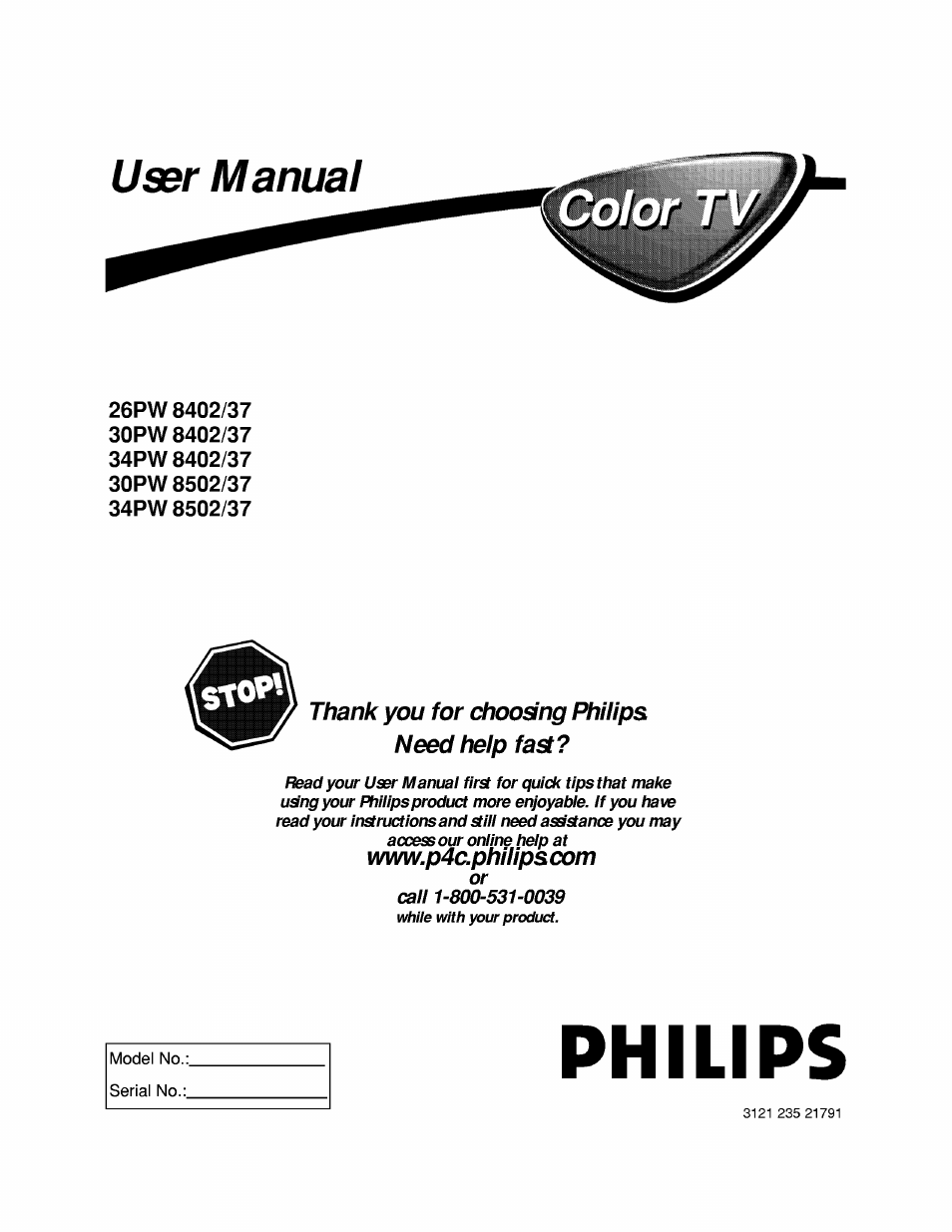 Philips 30PW8502-37 User Manual | 40 pages