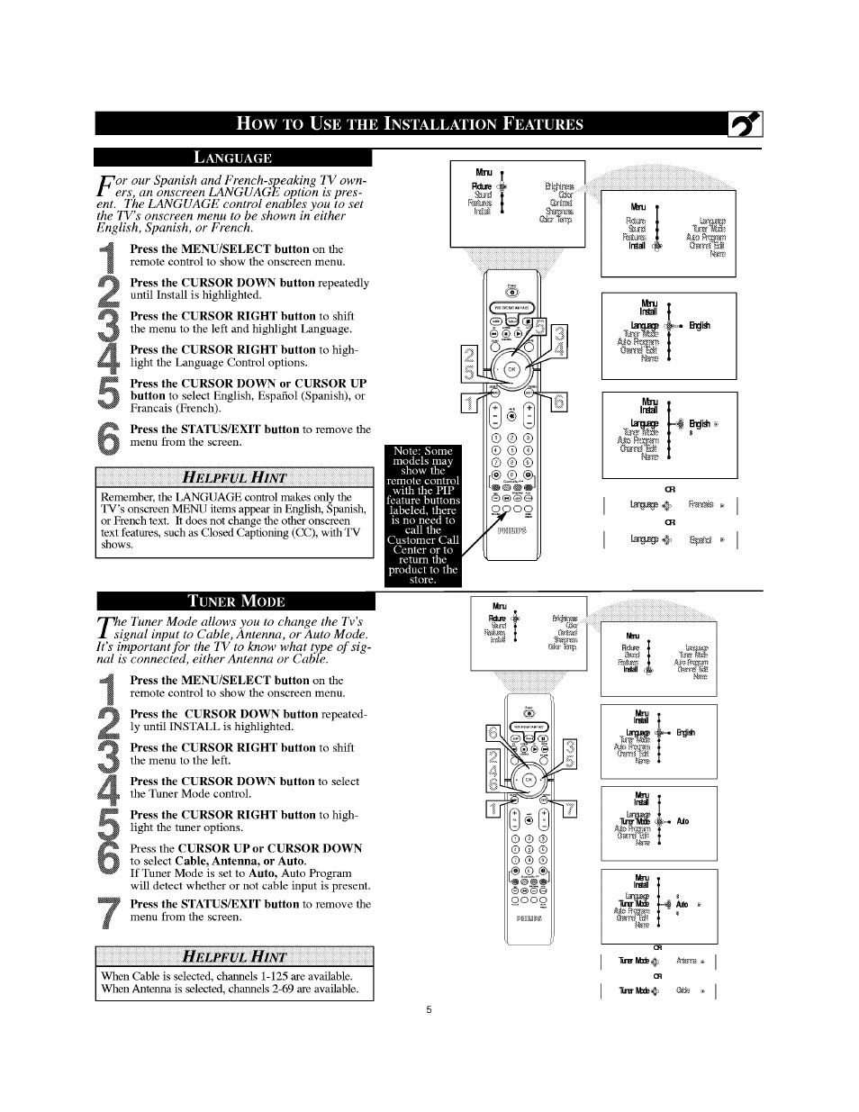 L l h, L i . h | Philips 30PW8502-37 User Manual | Page 5 / 40