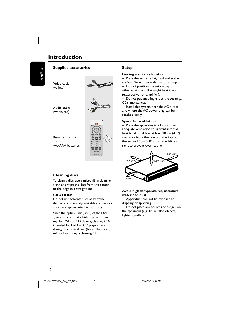 Introduction | Philips DVP5960-37B User Manual | Page 10 / 51