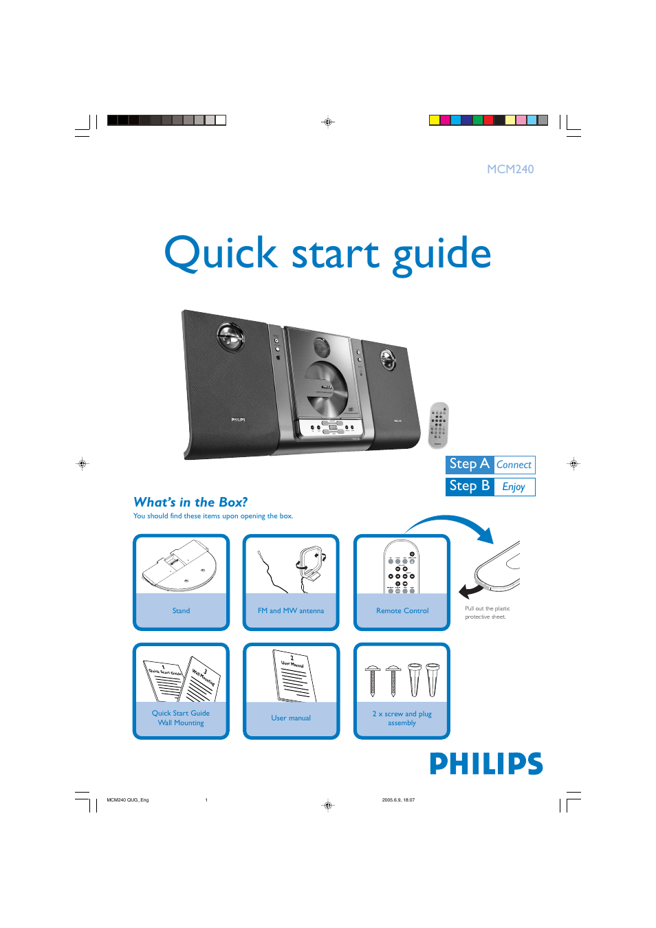 Philips MCM240-37 User Manual | 2 pages