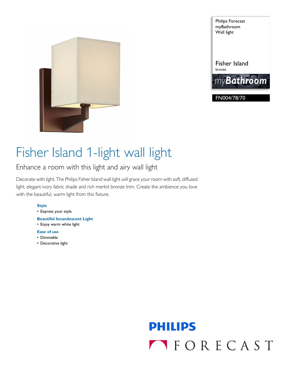 Philips FN0047870 User Manual | 2 pages