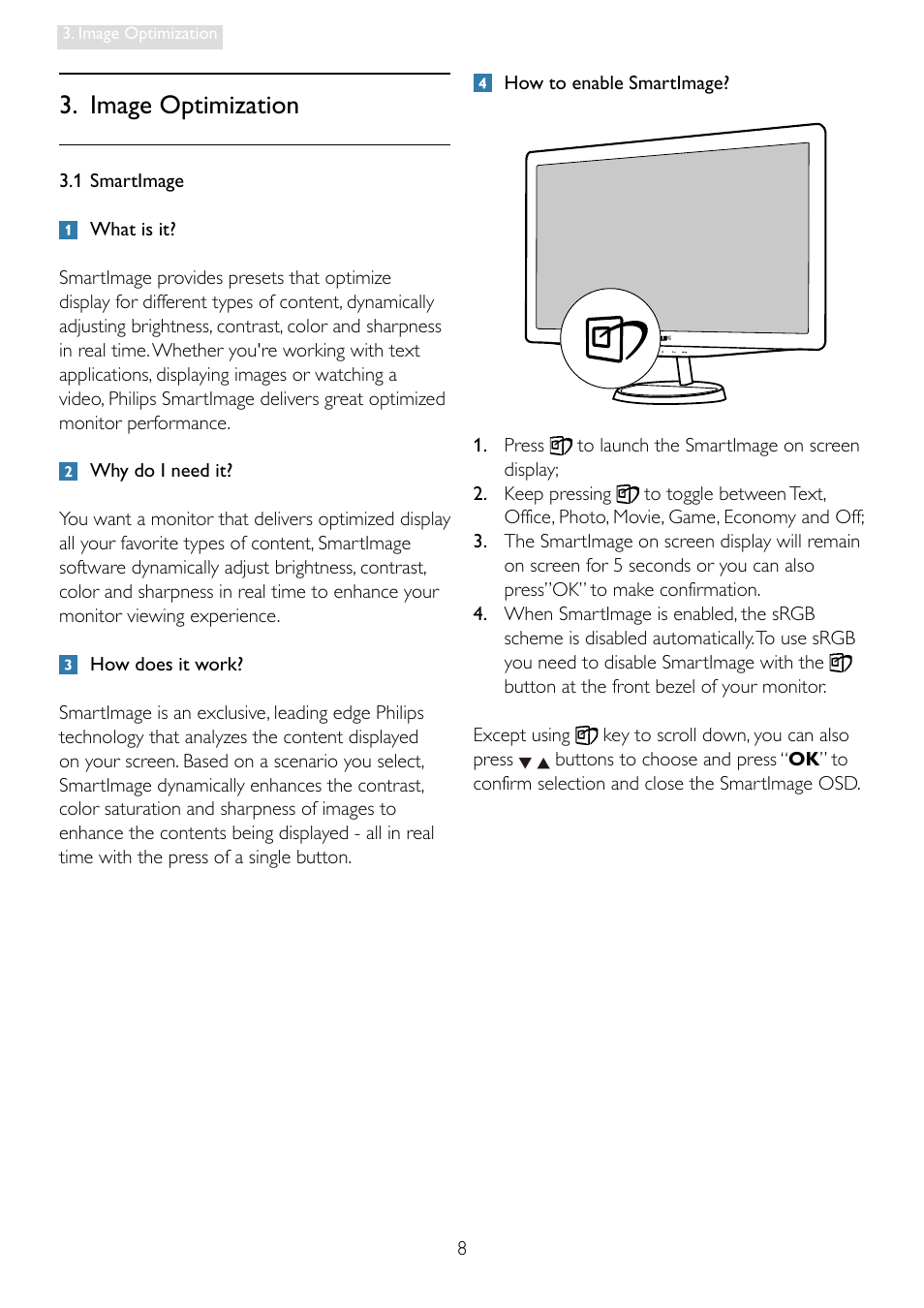 Image optimization | Philips 228C3LHSB-00 User Manual | Page 10 / 48