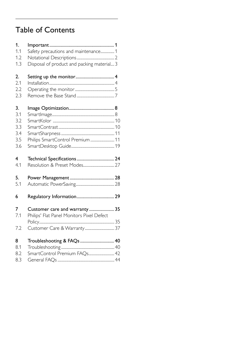 Philips 228C3LHSB-00 User Manual | Page 2 / 48