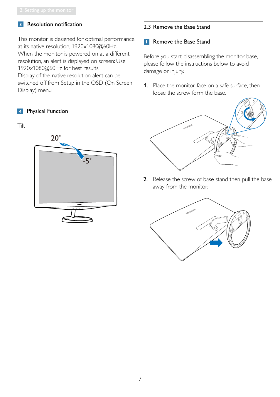 Philips 228C3LHSB-00 User Manual | Page 9 / 48