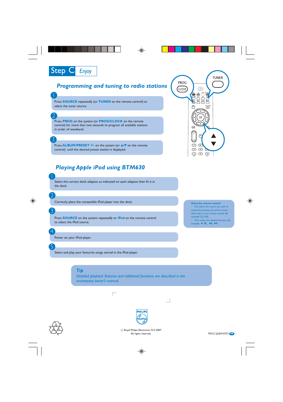 Enjoy | Philips BTM630-37B User Manual | Page 4 / 4