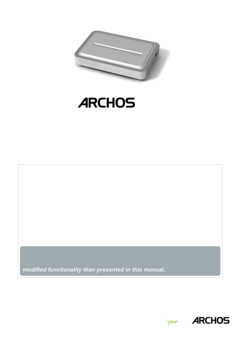 ARCHOS TV Plus 500973 User Manual | 79 pages