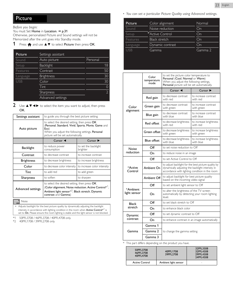 P.23, Picture | Philips 46PFL3708-F7 User Manual | Page 23 / 39