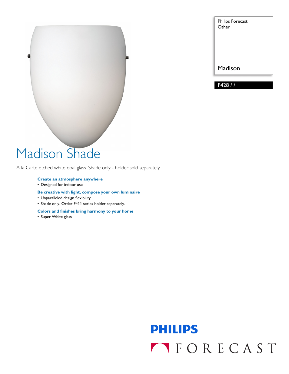 Philips F428 User Manual | 2 pages